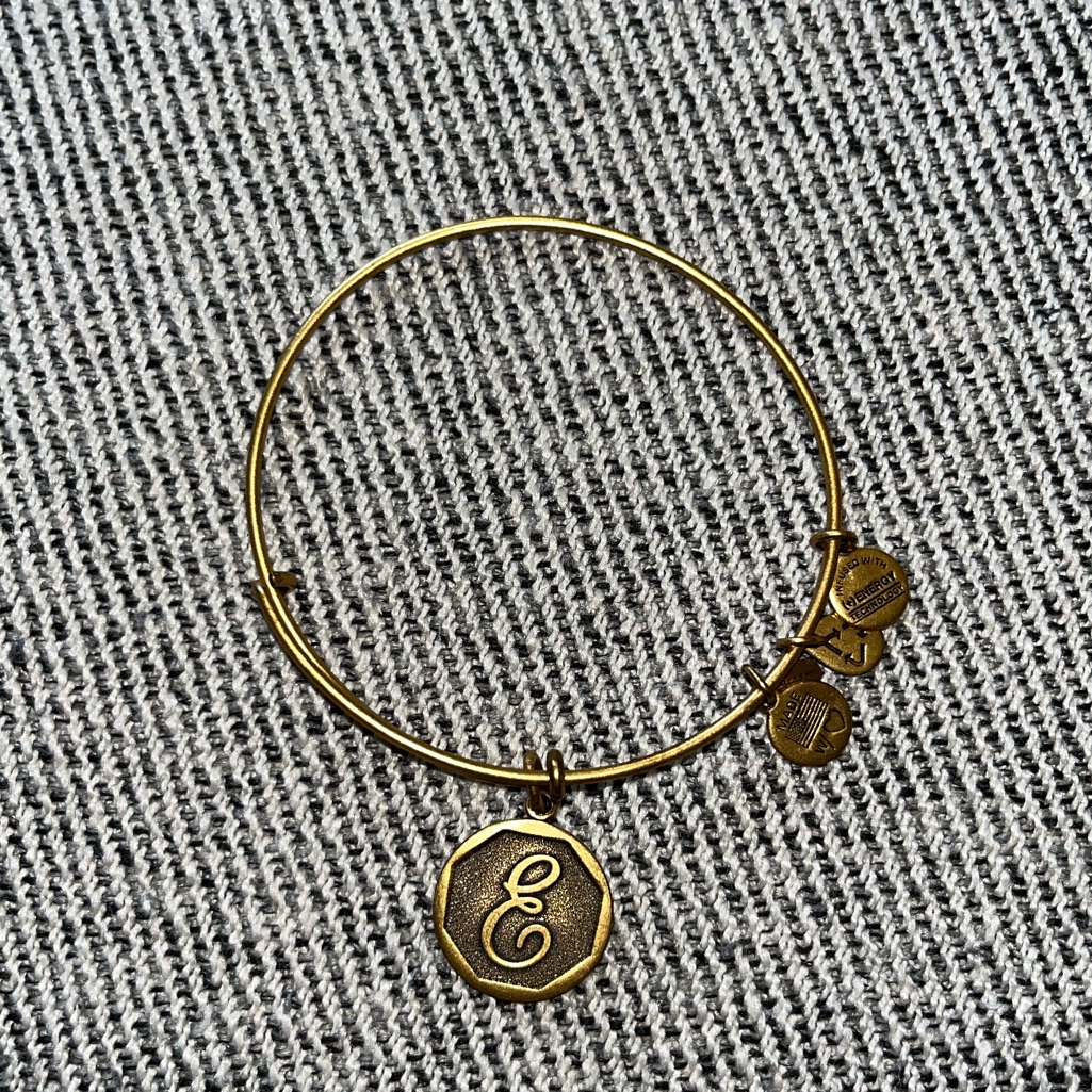 Alex And Ani Initial E Charm Bracelet 15$